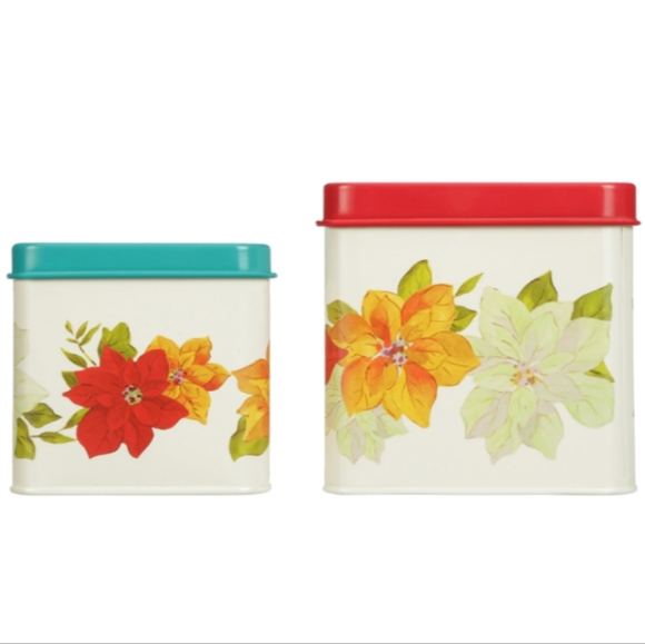 The Pioneer Woman Poinsettia 2-Piece Square Cookie Set - Picture 6 of 8